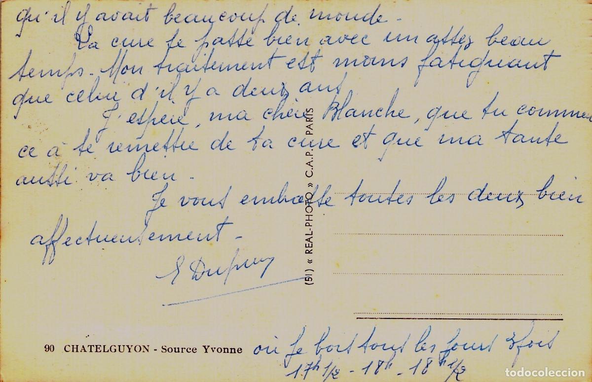 Postales: Postal de Chatel-Guyon Grand Hotel y Source Yvonne en Francia - Foto 2