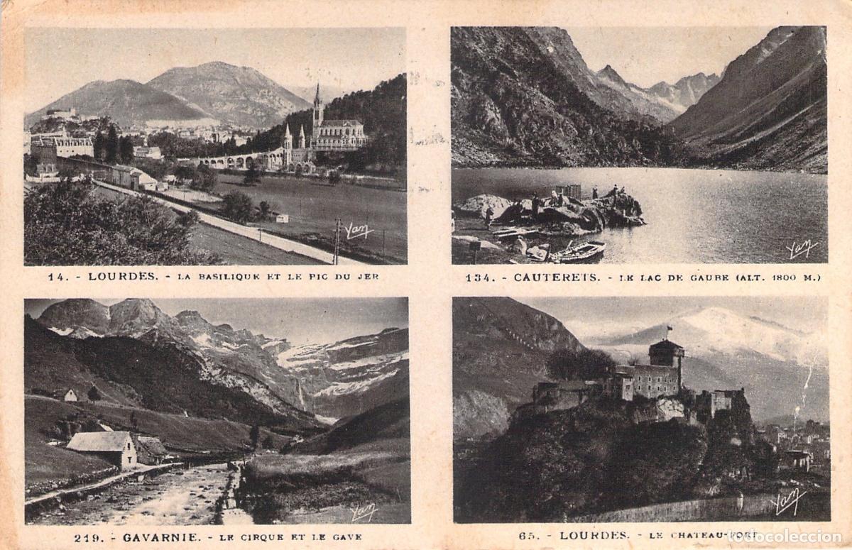 Cartes Postales: Postal de los Pirineos: Lourdes, Cauterets y Gavarnie, Francia