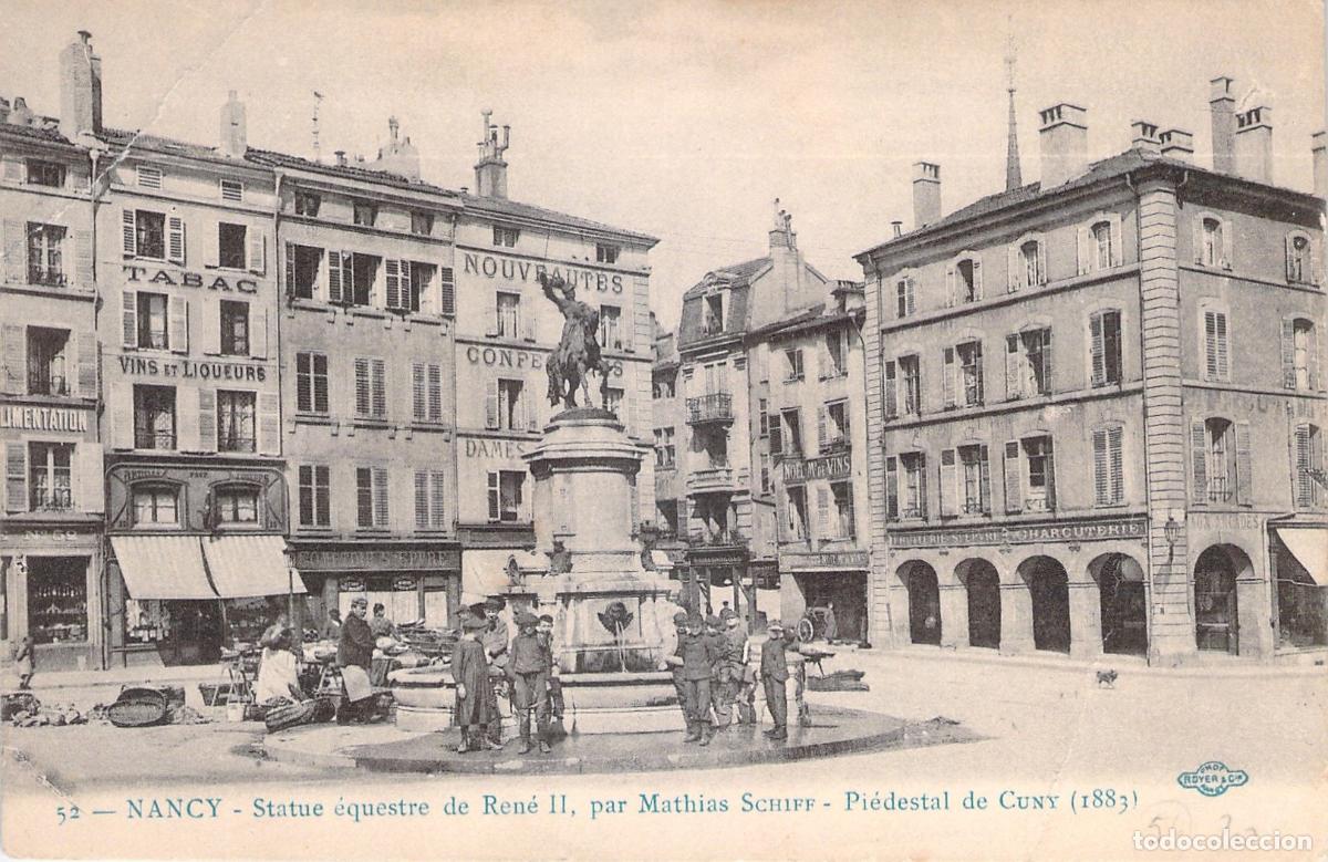 Cartoline: Postal de Nancy Estatua de Rene II en Francia