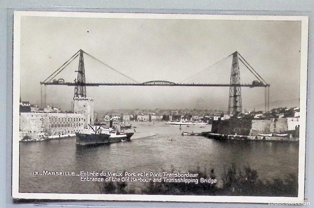 Cartoline: Marsella. Entrada del Puerto Viejo y puente transbordador (Pont Transbordeur).&Eacute;ditions de La Cigogne