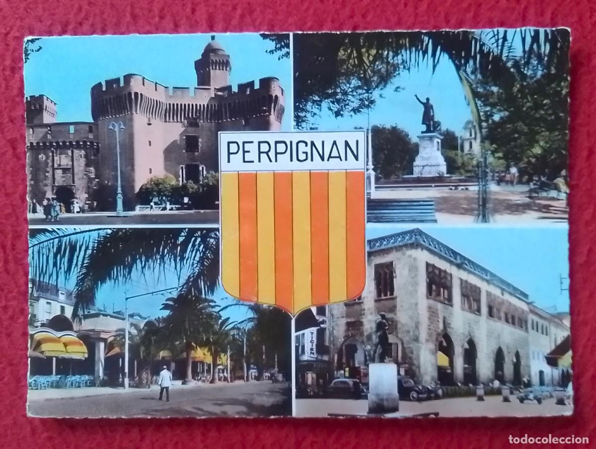 Postkarten: POSTAL CARTE POSTALE POST CARD PERPIGNAN PERPI&Ntilde;&Aacute;N FRANCIA FRANCE LE CASTILLET STATUE ET PLACE ARAGO.