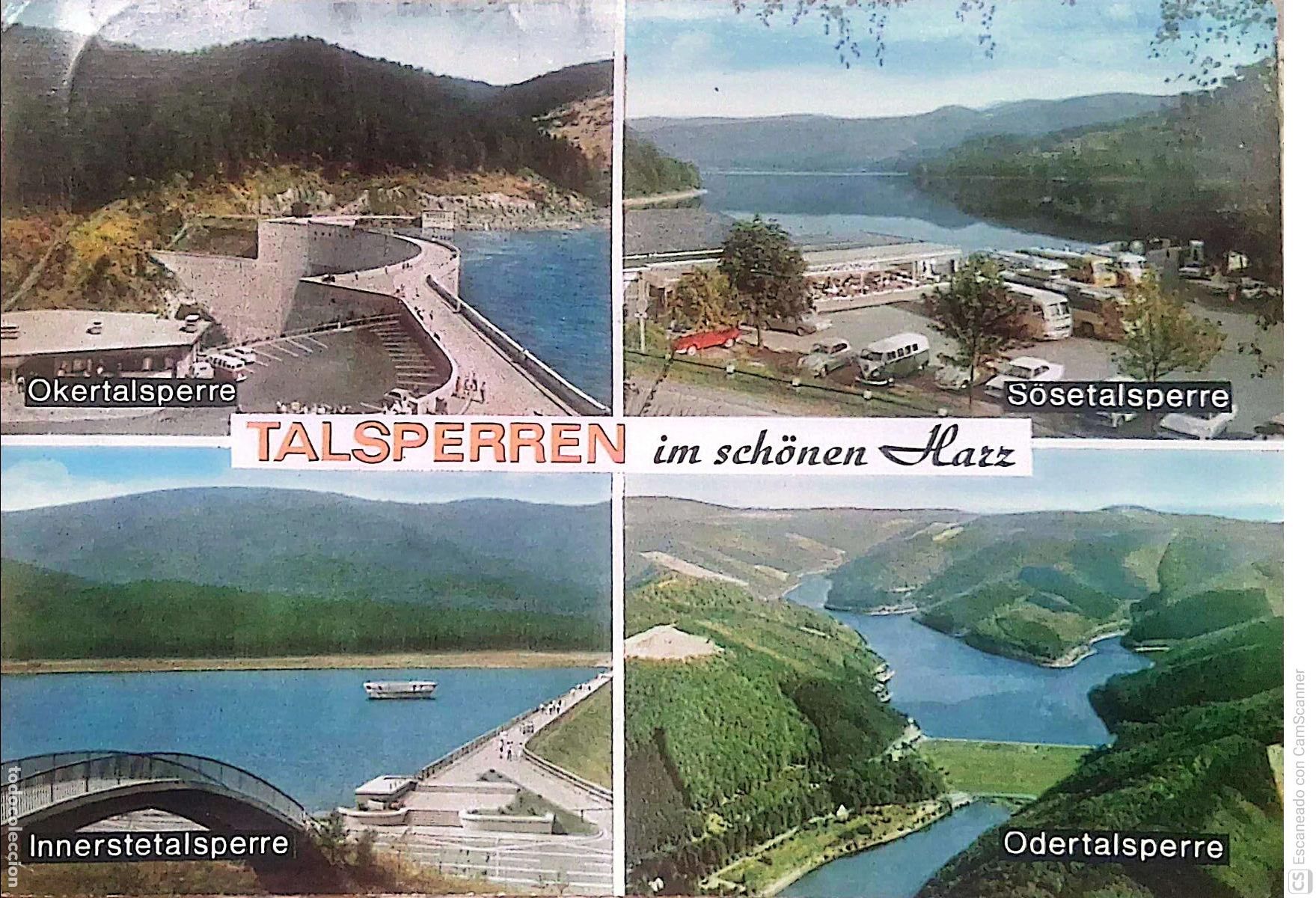 Postkarten: Talsperren (Alemania) Conjunto de presas, embalses o represas con la finalidad de retener el agua de