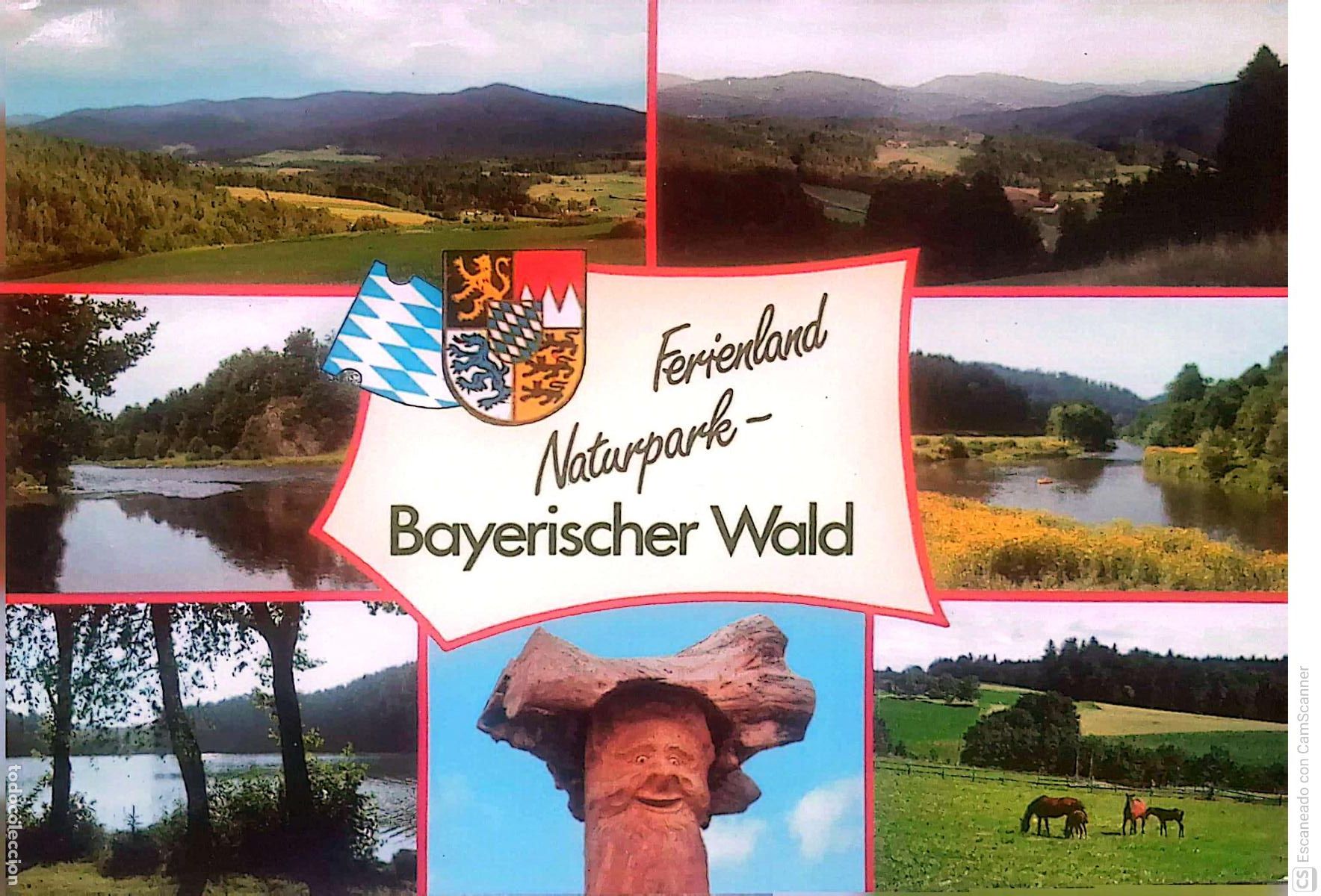 Postkarten: El Bosque B&aacute;varo (Alemania), conocido como el Techo Verde de Europa. Usada con sello. Color