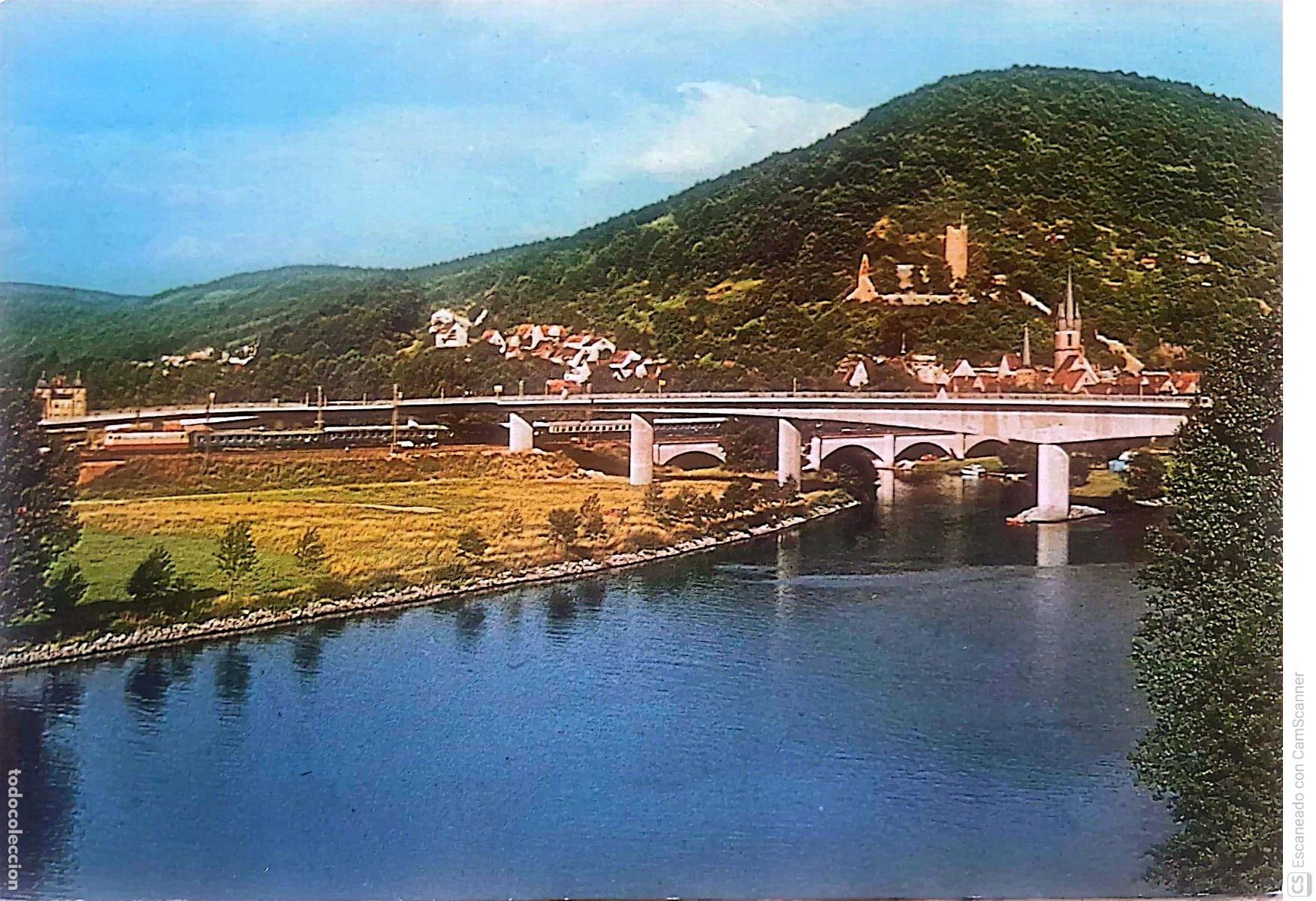 Postkarten: Gem&uuml;nden am Main (Alemania), conocida como la ciudad de los Tres R&iacute;os. Nueva. Color