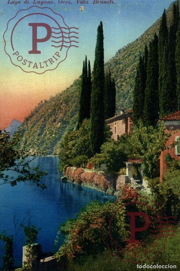 Postcards: LUGANO. Lago Di Lugano, Oria, Villa Brusati. TESINO. SUIZA. SWISS. SWITZERLAND.