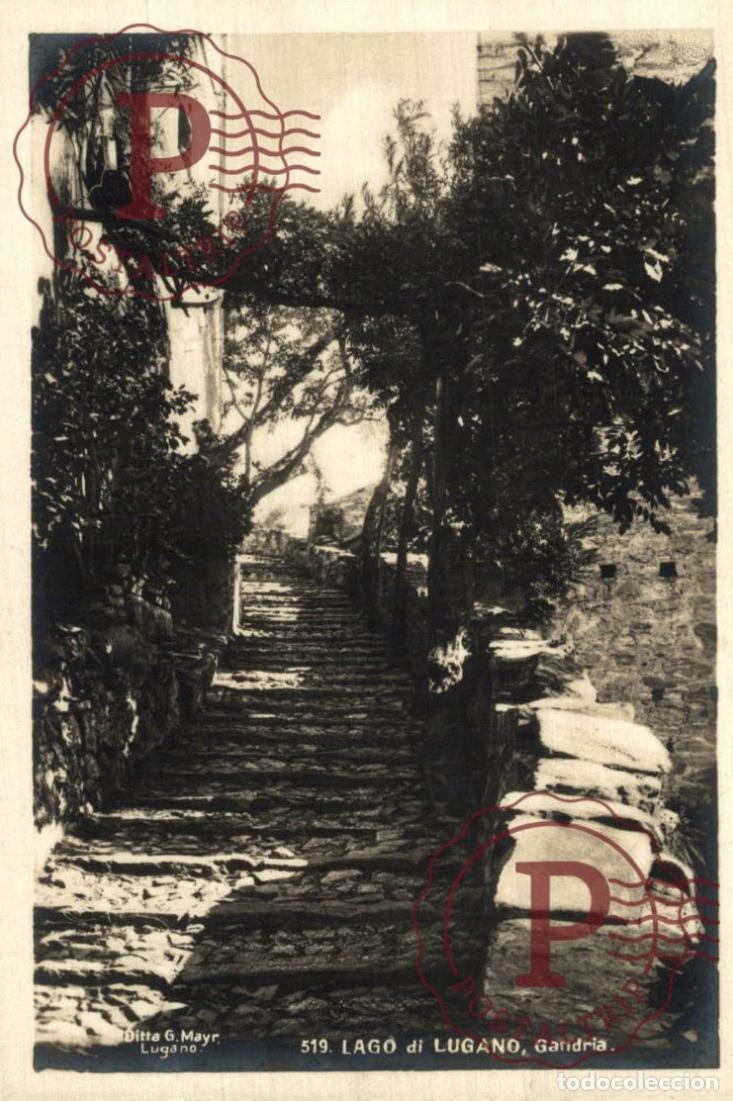 Postkarten: LUGANO. Lago Di Lugano, Gandr&iacute;a. TESINO. SUIZA. SWISS. SWITZERLAND.