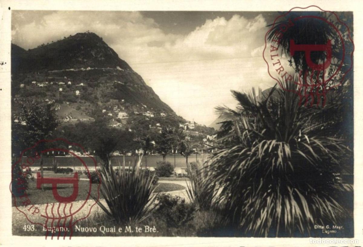 Postais: LUGANO. Nuovo Quai e M. te Br&egrave;. TESINO. SUIZA. SWISS. SWITZERLAND.