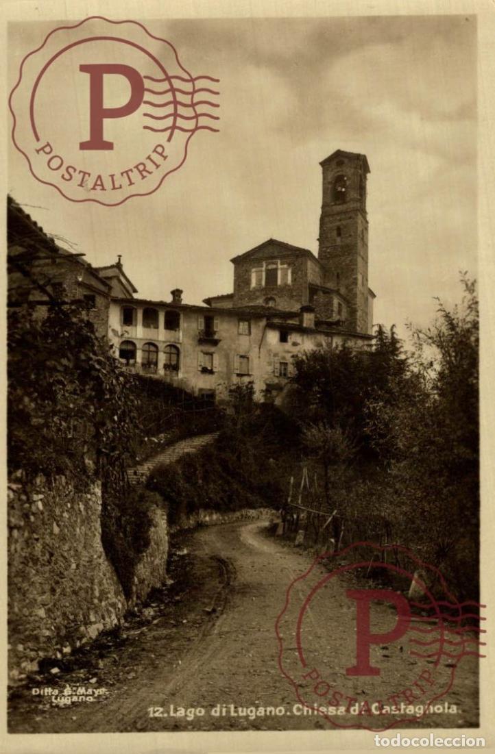 Postales: LUGANO. Lago Di Lugano. Chiesa Di Castagnola. TESINO. SUIZA. SWISS. SWITZERLAND.