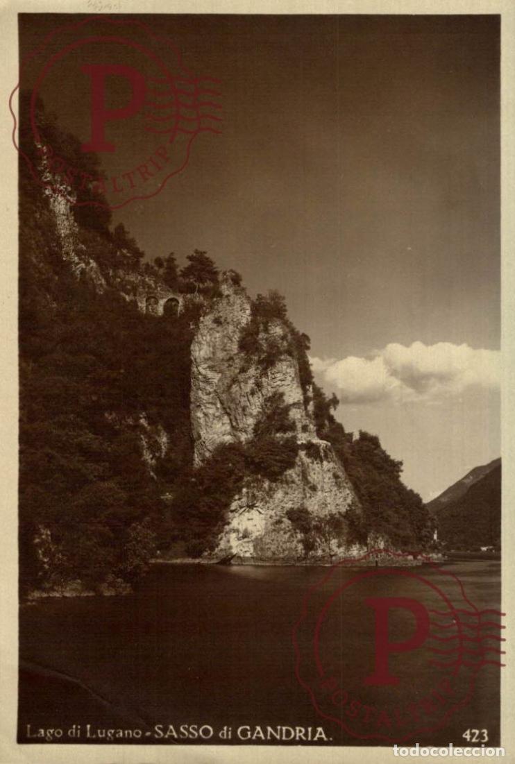 Postales: LUGANO. Lago Di Lugano - Sasso Di Gandria. TESINO. SUIZA. SWISS. SWITZERLAND.