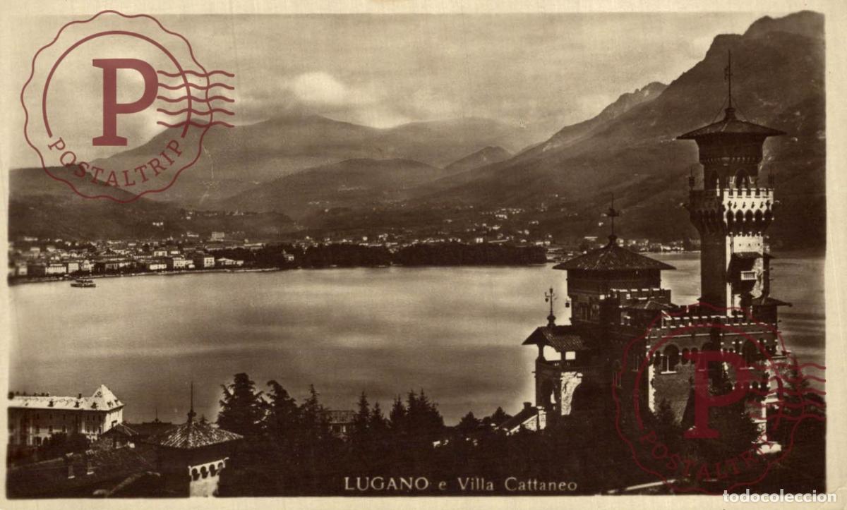 Postales: LUGANO. Villa Cattaneo. TESINO. SUIZA. SWISS. SWITZERLAND.