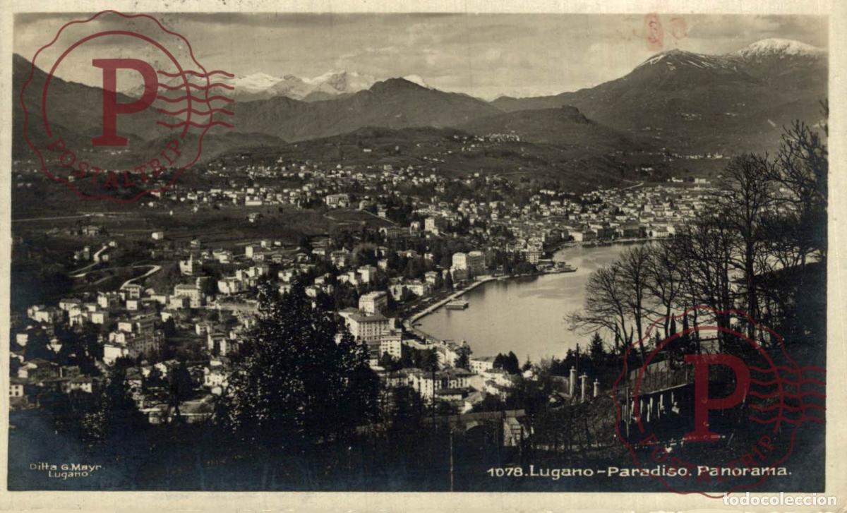 Postais: LUGANO. Paradiso - Panorama. TESINO. SUIZA. SWISS. SWITZERLAND.