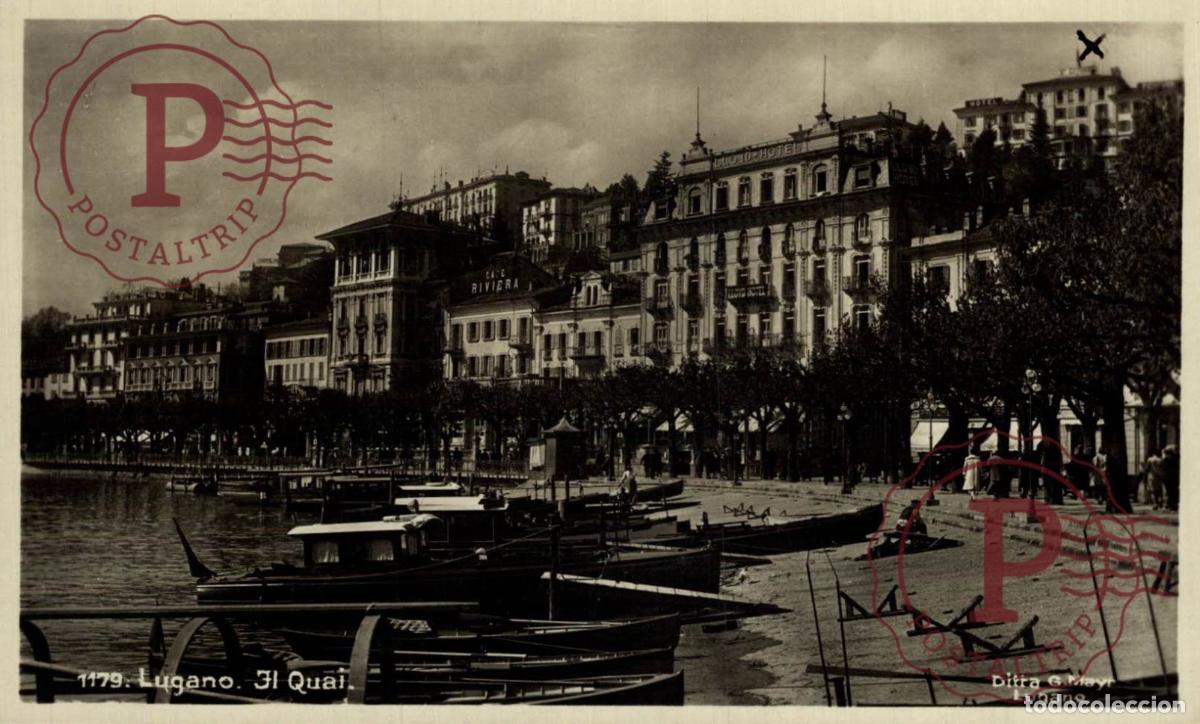 Postais: LUGANO. El Quai. TESINO. SUIZA. SWISS. SWITZERLAND.