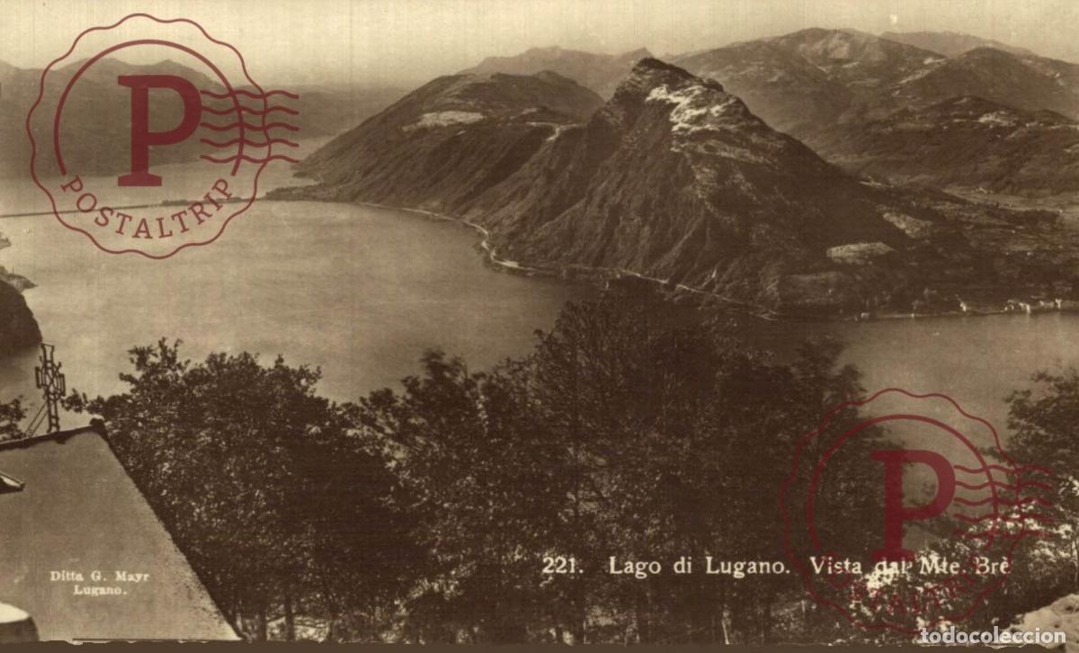 Postais: LUGANO. Lago Di Lugano, Vista Del Monte Br&egrave;. TESINO. SUIZA. SWISS. SWITZERLAND.
