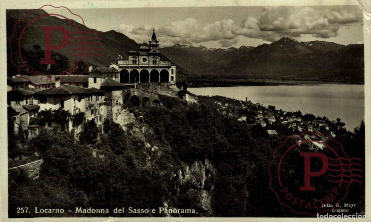 Postais: LUGANO. Lago Di Lugano, Madonna Del Sasso e Panorama. TESINO. SUIZA. SWISS. SWITZERLAND.