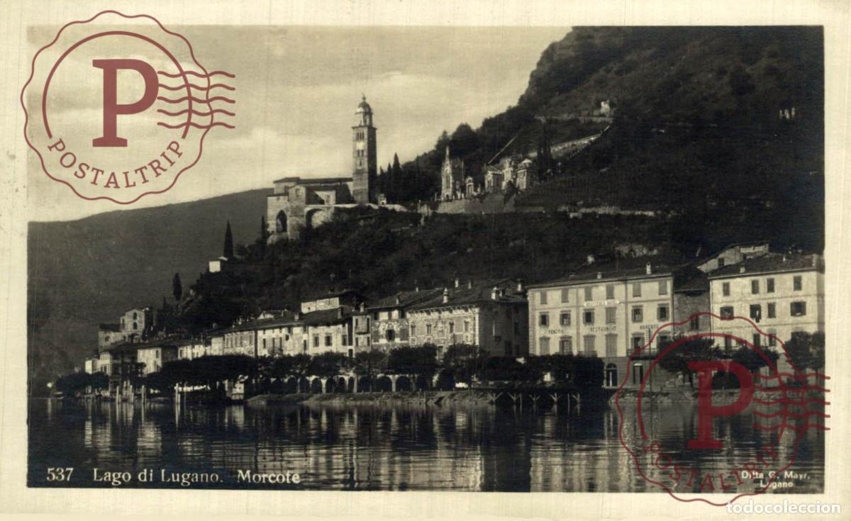 Postcards: LUGANO. Lago Di Lugano, Morcote. TESINO. SUIZA. SWISS. SWITZERLAND.