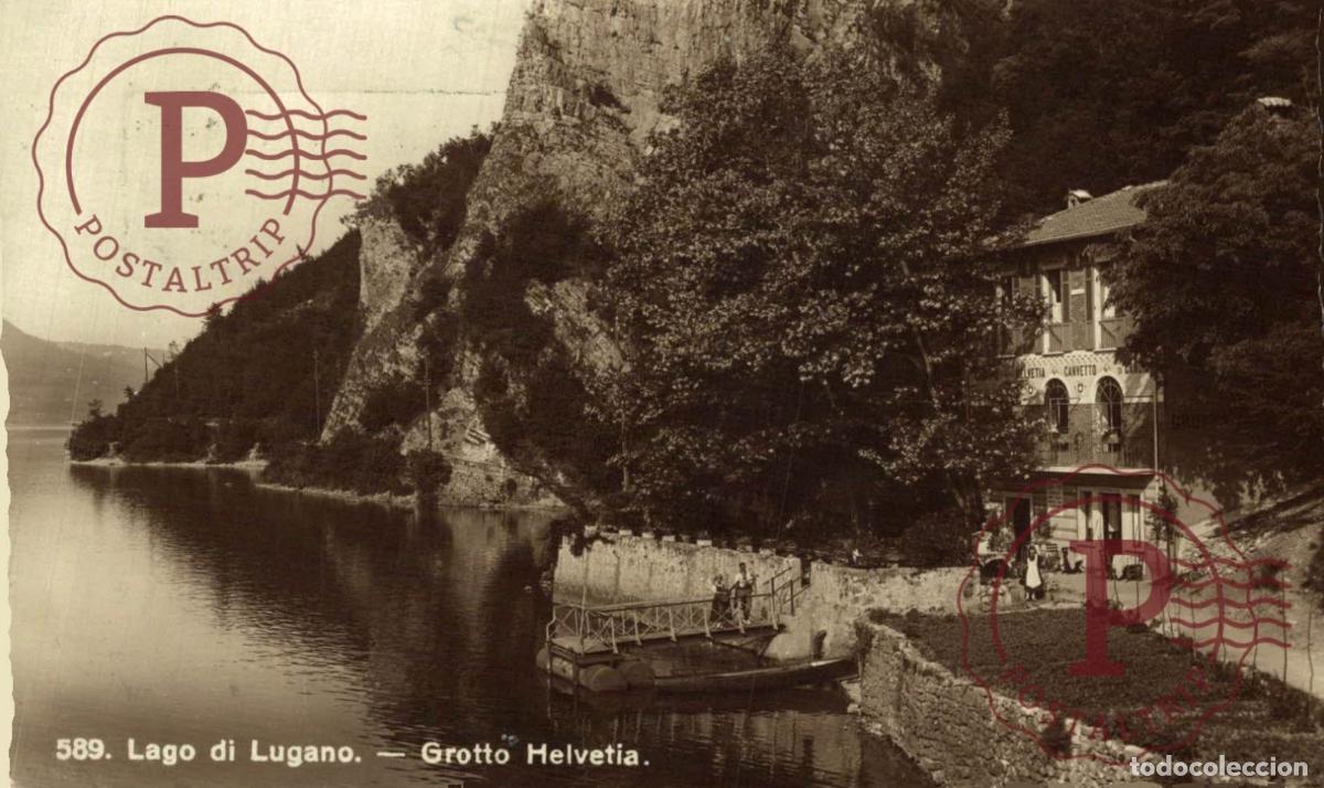 Postales: LUGANO. Lago Di Lugano, Grotto Helvetia. TESINO. SUIZA. SWISS. SWITZERLAND.