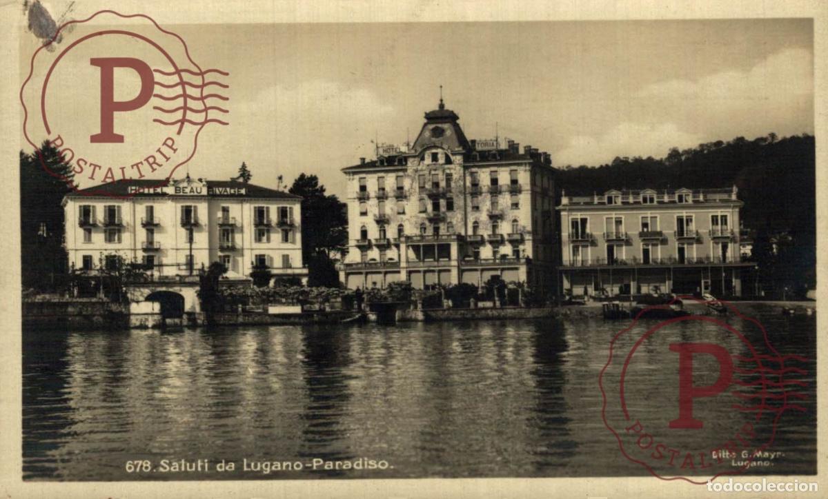 Postkarten: LUGANO. Saluti da Lugano - Paradiso. TESINO. SUIZA. SWISS. SWITZERLAND.