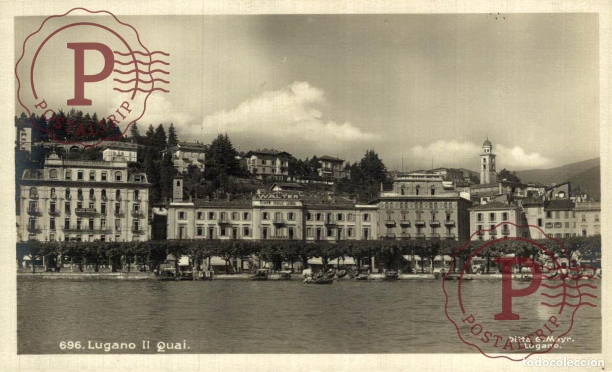 Postkarten: LUGANO. Il Quai. TESINO. SUIZA. SWISS. SWITZERLAND.