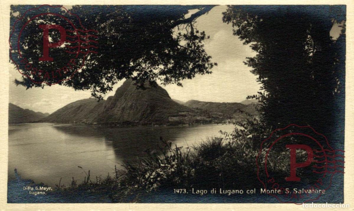 Cartoline: LUGANO. Lago Di Lugano, col Monte S. Salvatore. TESINO. SUIZA. SWISS. SWITZERLAND.