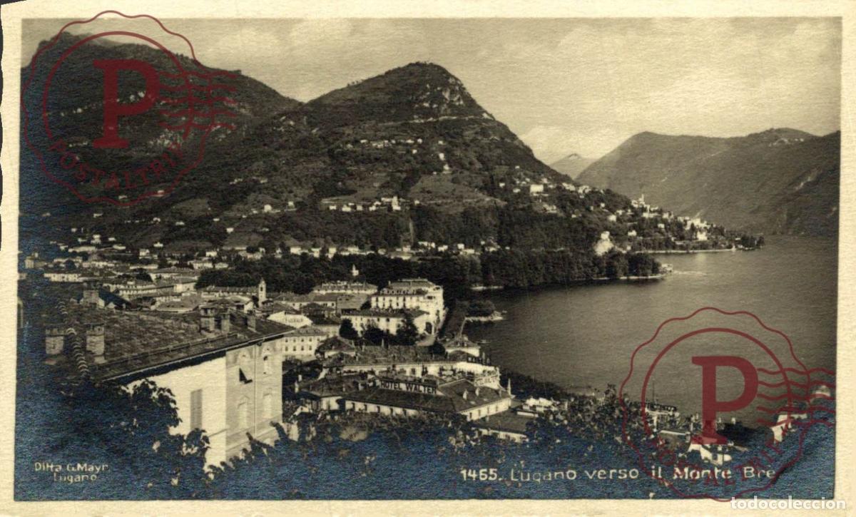 Cartoline: LUGANO. Lugano verso il Monte Br&egrave;. TESINO. SUIZA. SWISS. SWITZERLAND.