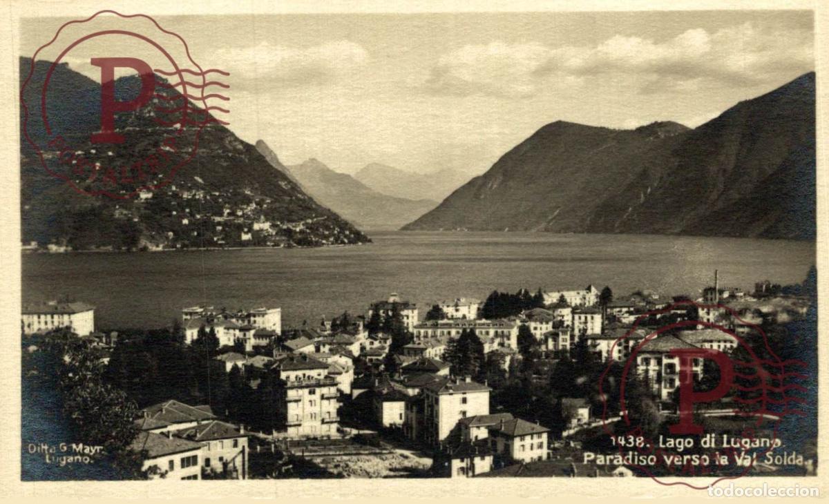 Cartoline: LUGANO. Lago Di Lugano - Paradiso Verso La Val Solda. TESINO. SUIZA. SWISS. SWITZERLAND.