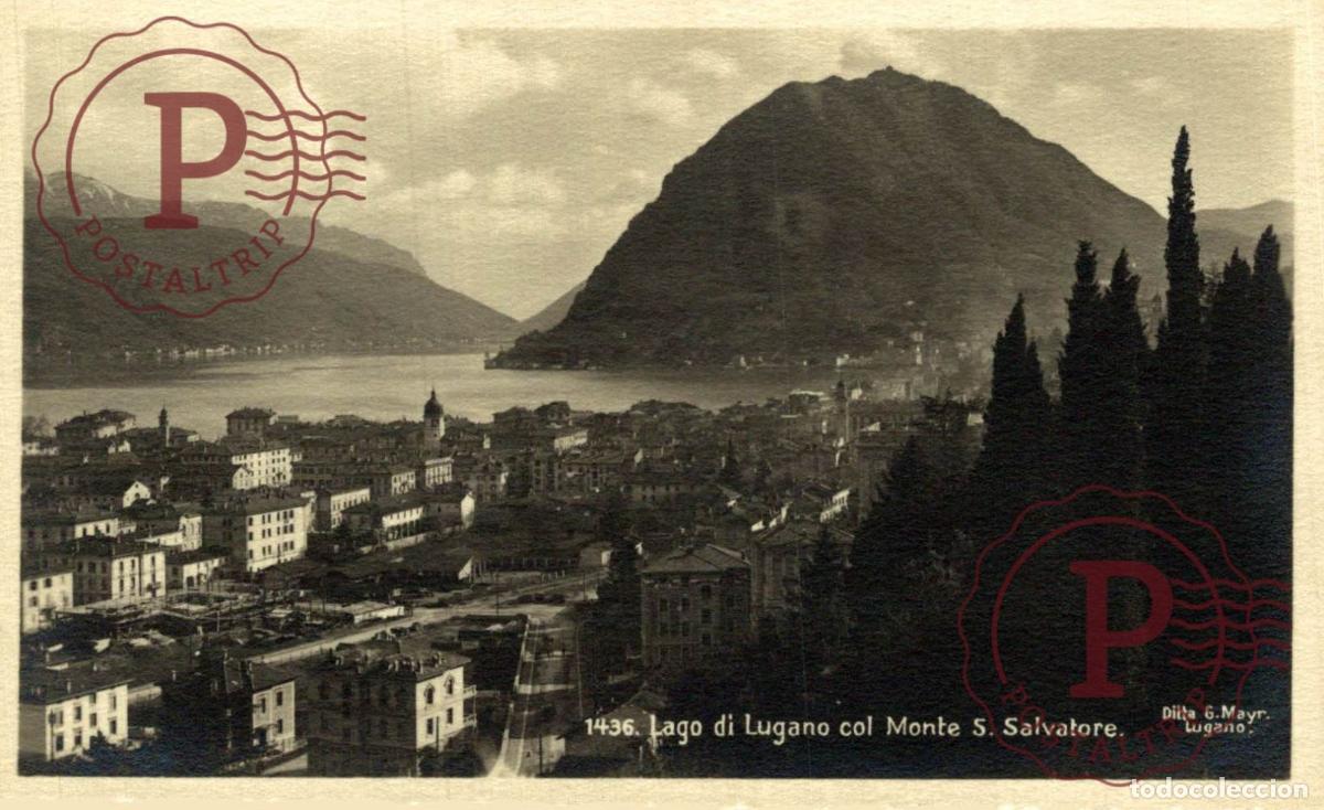 Cartoline: LUGANO. Lago Di Lugano Col Monte S. Salvatore. TESINO. SUIZA. SWISS. SWITZERLAND.