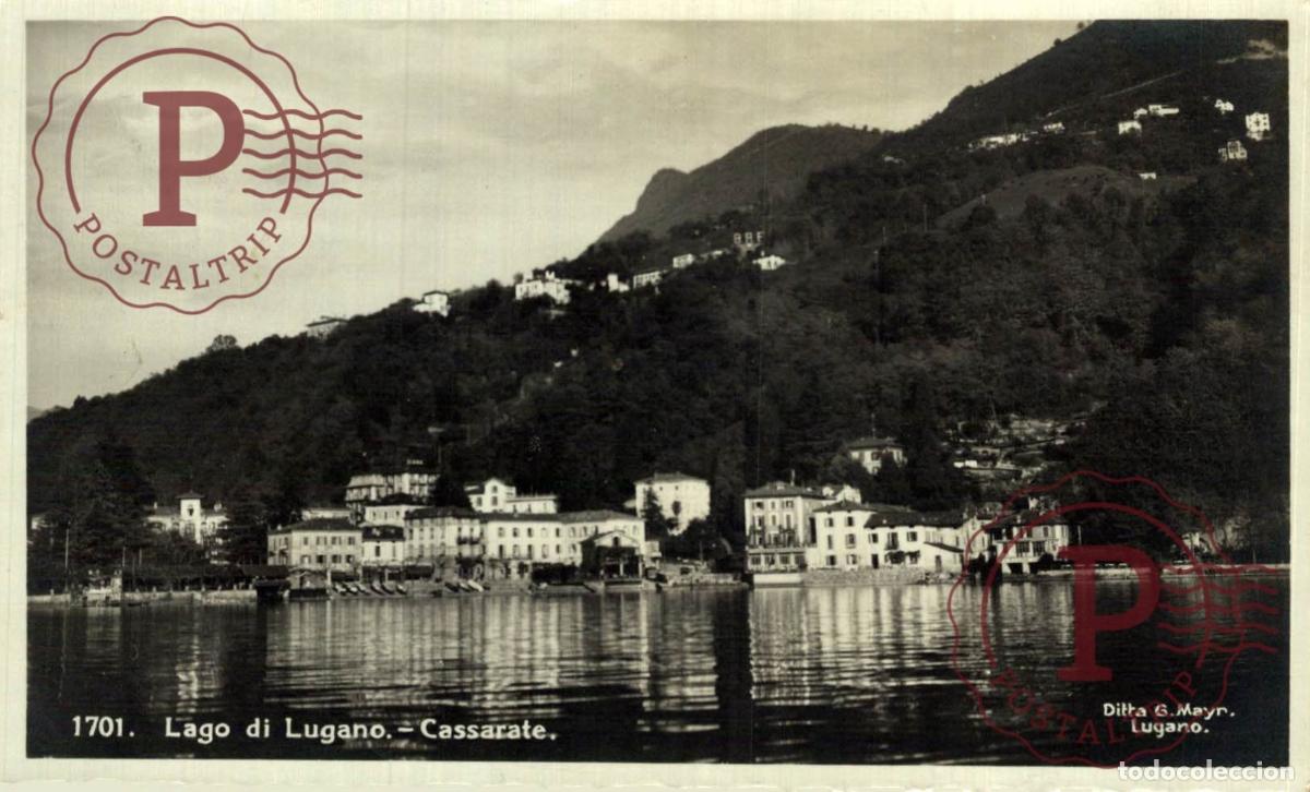 Cartoline: LUGANO. Lago di Lugano - Cassarate. TESINO. SUIZA. SWISS. SWITZERLAND.