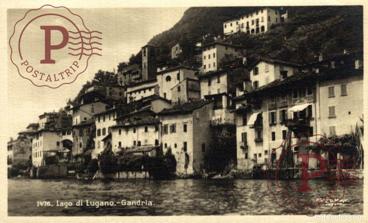 Cartoline: LUGANO. Lago di Lugano - Gandria. TESINO. SUIZA. SWISS. SWITZERLAND.