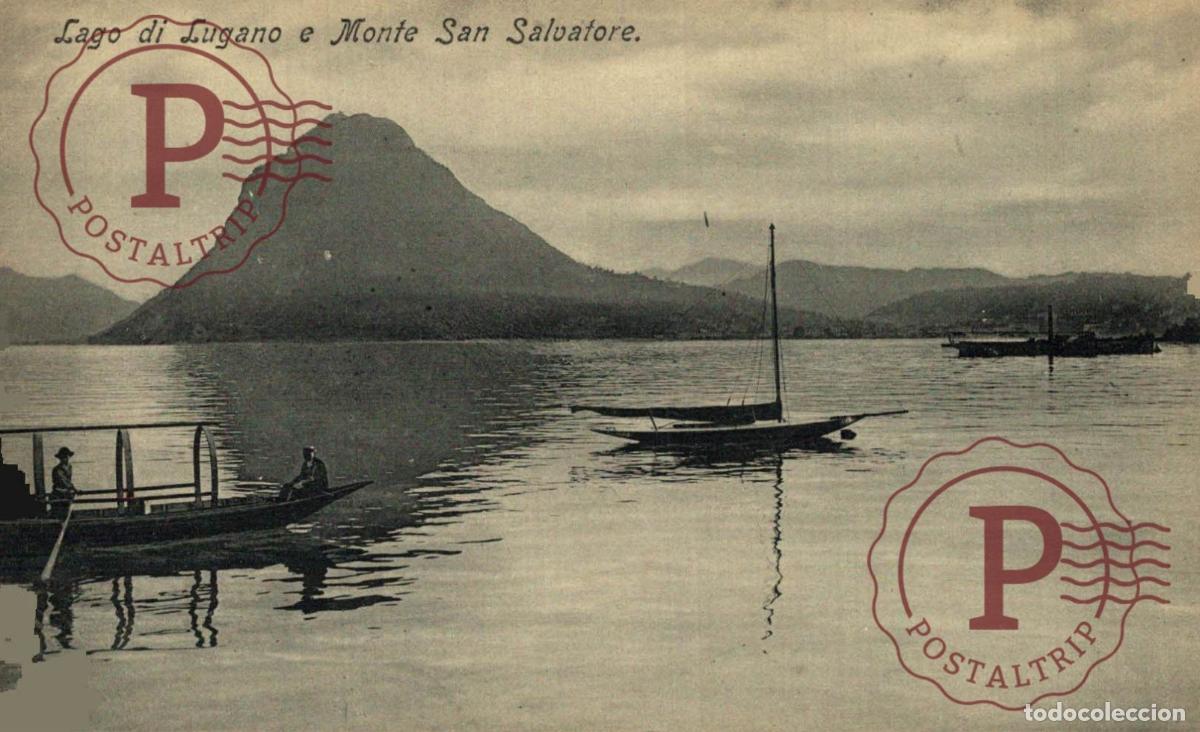Cartoline: LUGANO. Lago Di Lugano e Monte San Salvatore. TESINO. SUIZA. SWISS. SWITZERLAND.