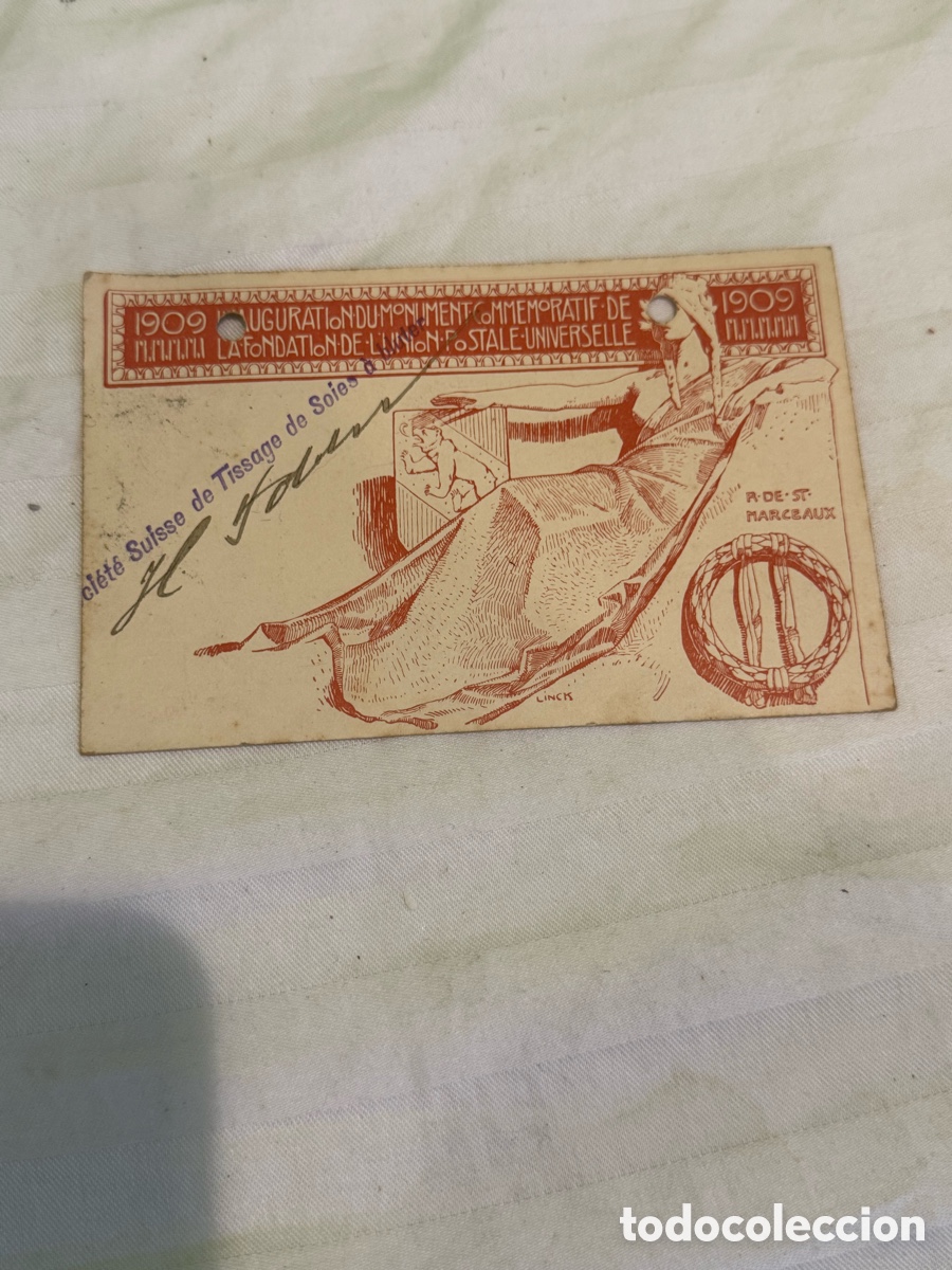 Cartes Postales: POSTAL ANTIGUA SUIZA 1909 &ndash; UNI&Oacute;N POSTAL UNIVERSAL &ndash; CIRCULADA 1910