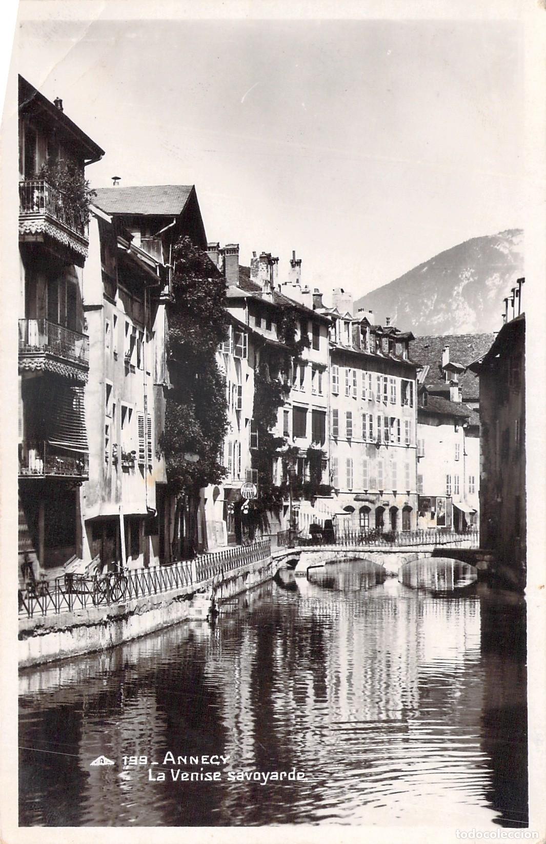 Postales: Postal de los canales de Annecy, La Venise savoyarde