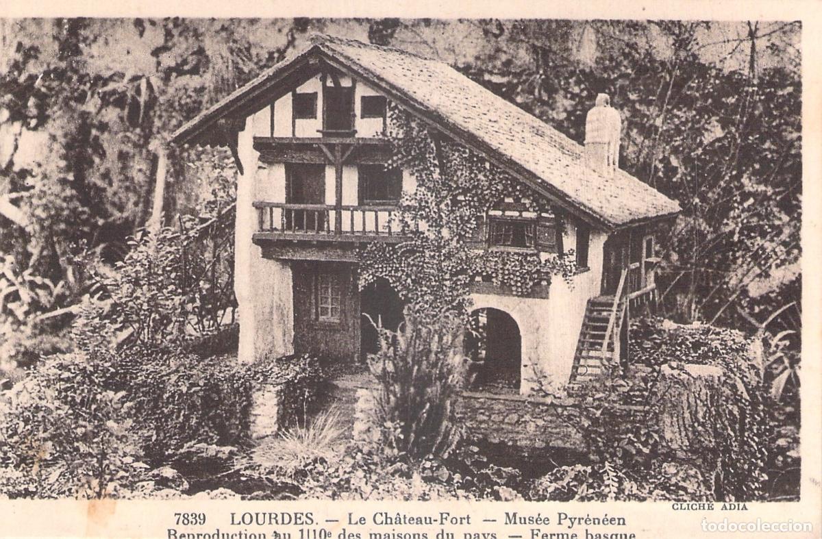 Postales: Postal de granja vasca en el Museo Pirenaico del Castillo de Lourdes