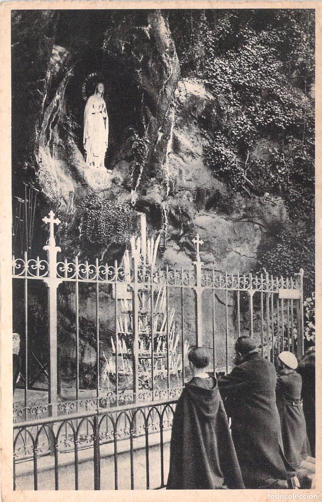 Postales: Postal de la Gruta de Lourdes en Francia