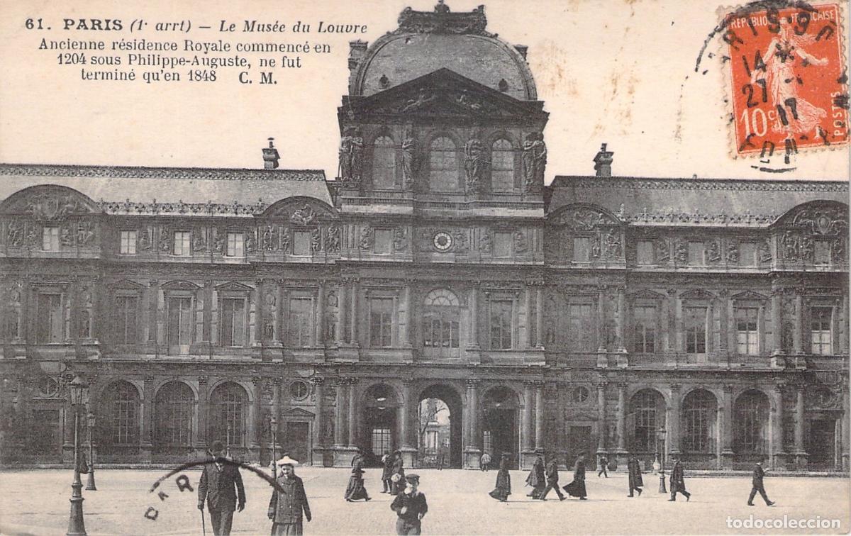 Postales: Postal del Museo del Louvre en Paris