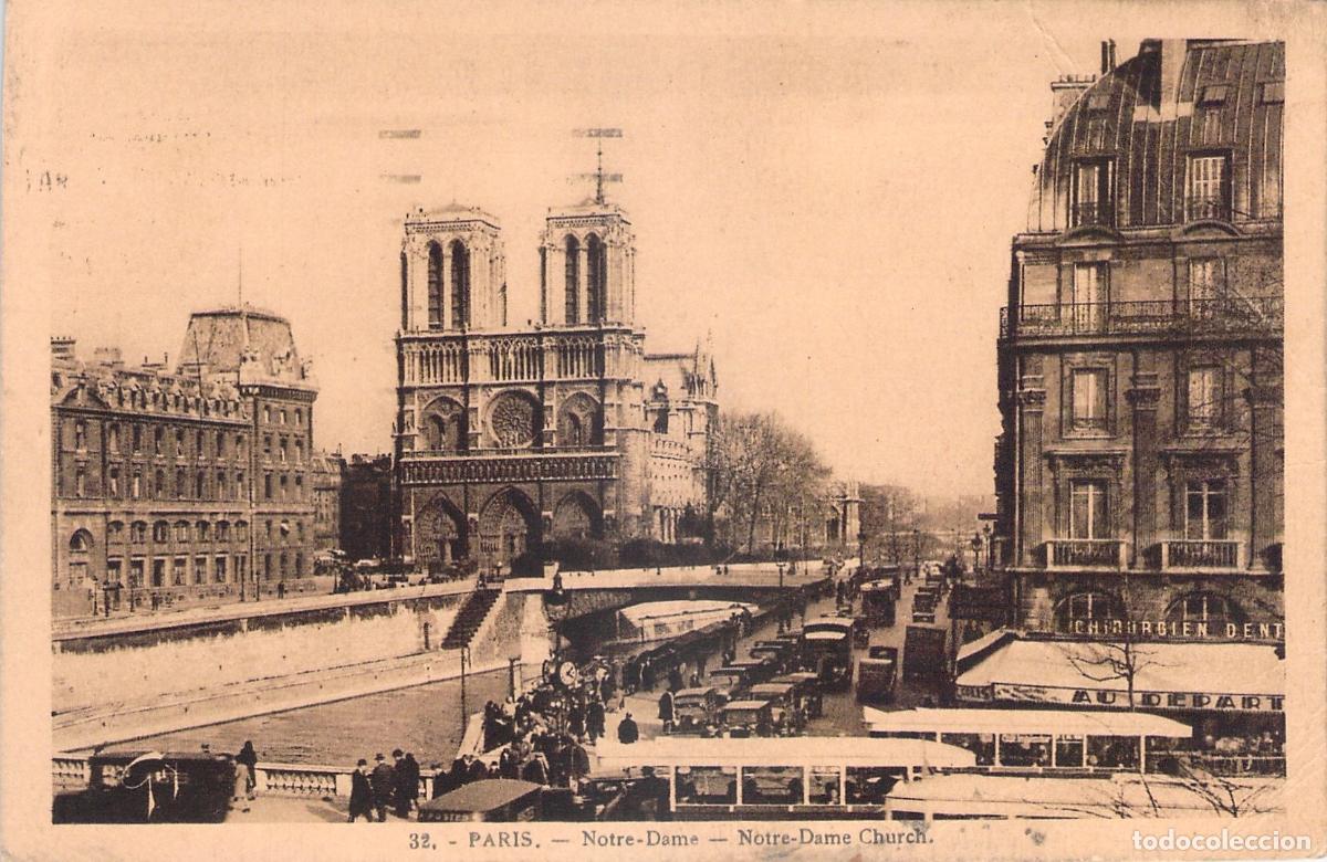 Postais: Postal de la Catedral de Notre-Dame en Par&iacute;s