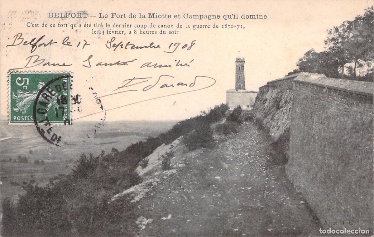 Cartoline: Postal de Belfort, Francia - El Fuerte de la Miotte