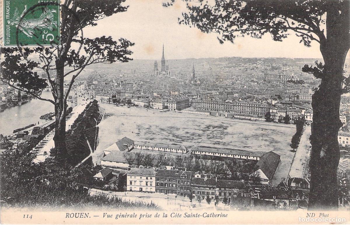 Postkarten: Postal de Rouen vista desde la C&ocirc;te Sainte-Catherine en Francia