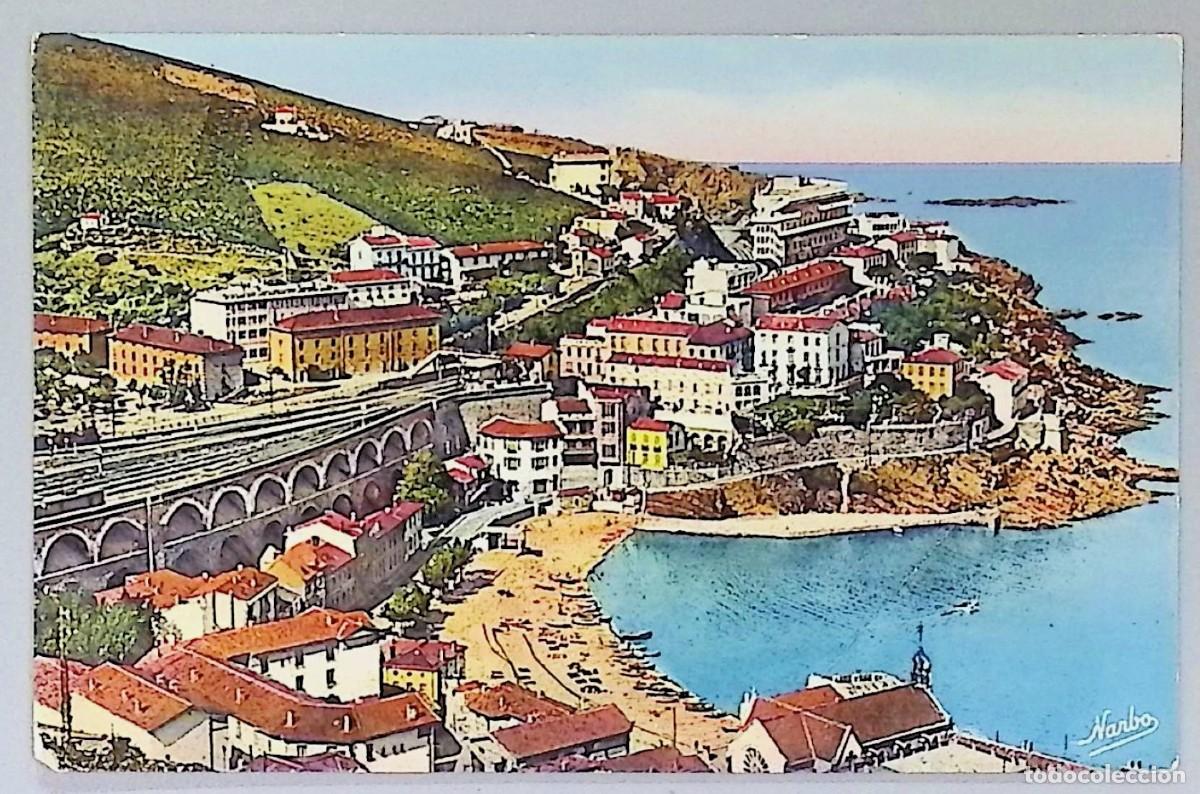 Postcards: CERB&Egrave;RE (PIRINEOS ORIENTALES, FRANCIA). VISTA GENERAL DE LA LOCALIDAD Y LA PLAYA.