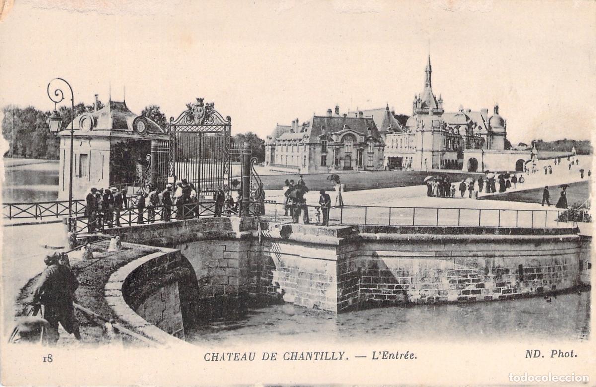 Postkarten: Postal del Castillo de Chantilly Entrada principal