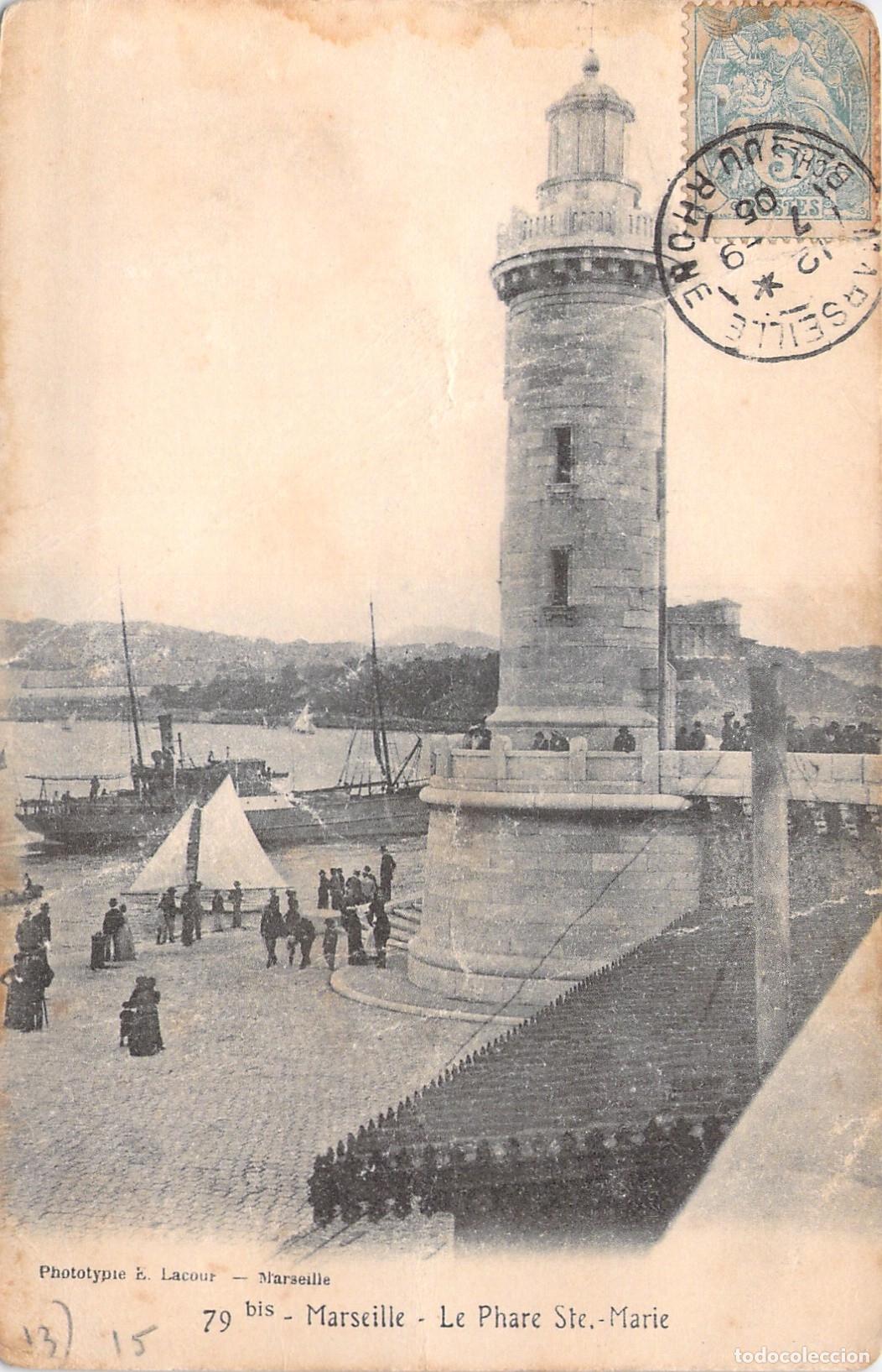 Postkarten: Postal de Marsella con el Faro de Sainte-Marie