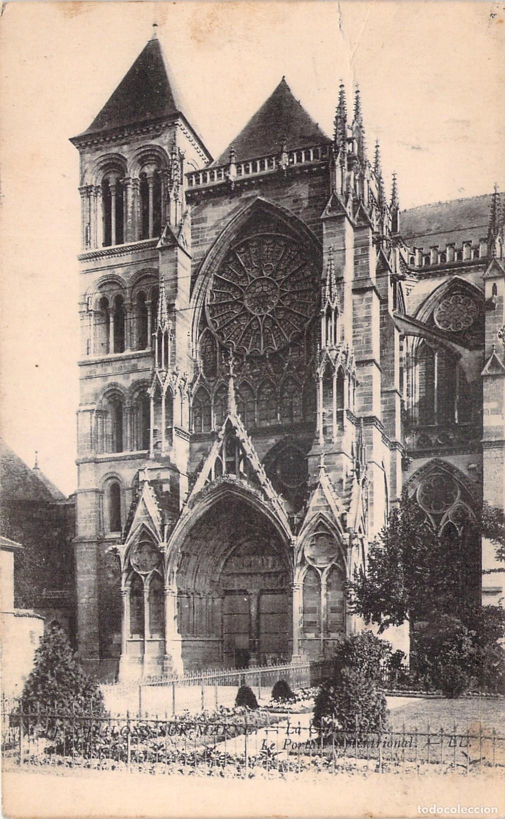 Postkarten: Postal de la Fachada de la Catedral en Chalons-sur-Marne