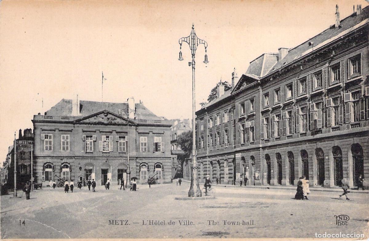 Postkarten: Postal de Metz: El Ayuntamiento, Francia