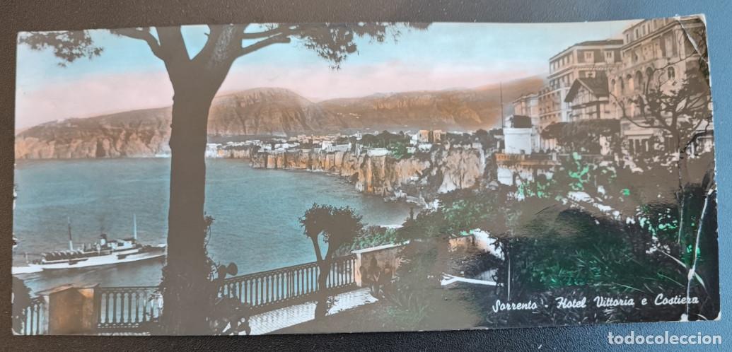 Postales: HOTEL VITTORIA, NAPOLES, POSTAL PANORAMICA ANTIGUA, 21 X 9 CM APROX.