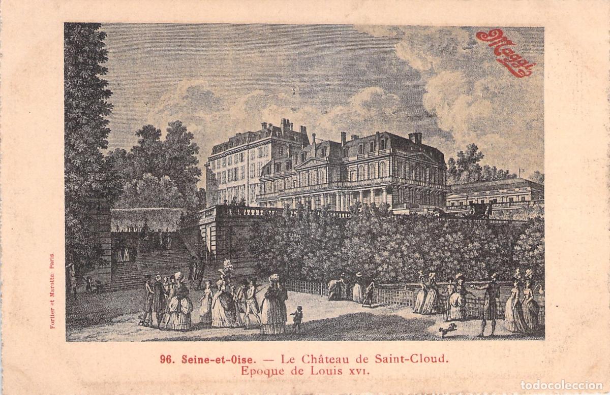 Postales: Postal antigua del Castillo de Saint-Cloud en Francia