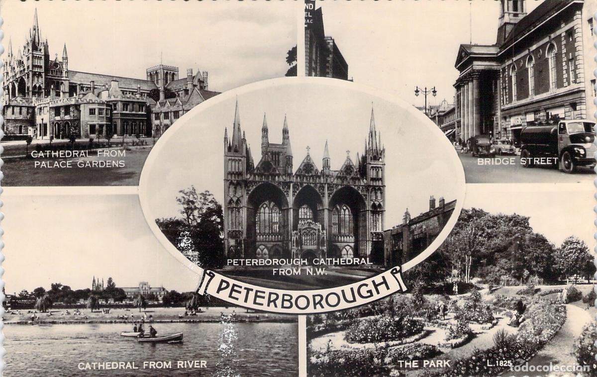 Postales: Postal de Peterborough con Catedral y Vistas de la Ciudad