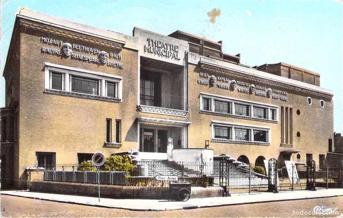 Postales: Postal del Teatro Municipal de Fourmies, Nord, Francia