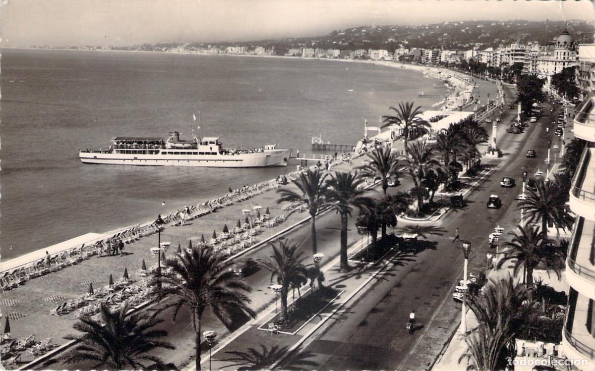 Cartoline: Postal de Niza, Promenade des Anglais, Costa Azul