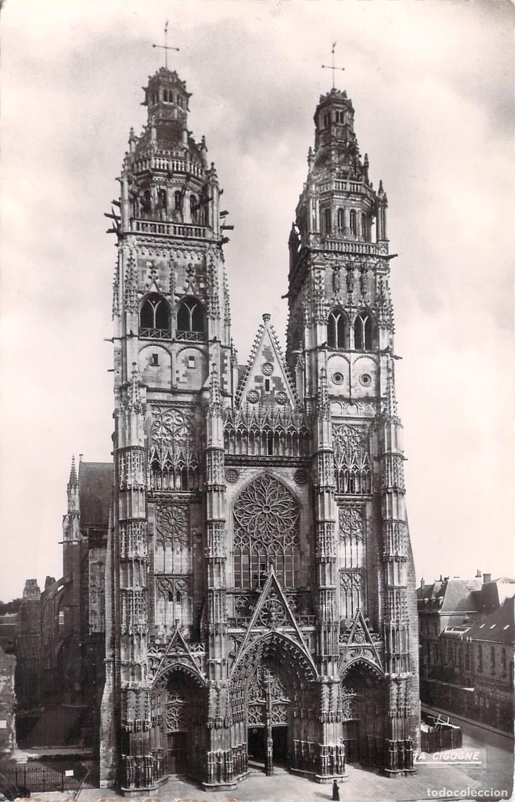 Postkarten: Postal de la Catedral de Saint-Gatien en Tours, Francia