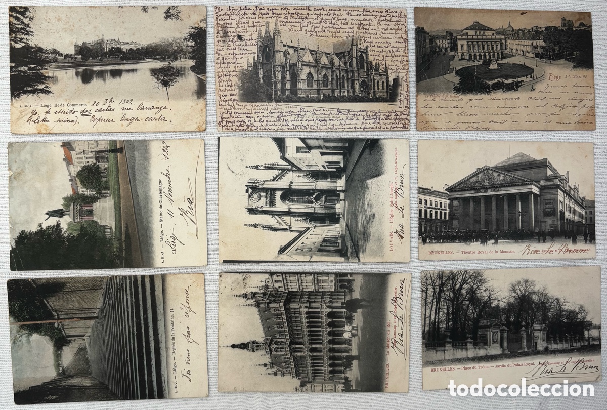Postkarten: Lote Num3 de 9 POSTALES europeas C.1900