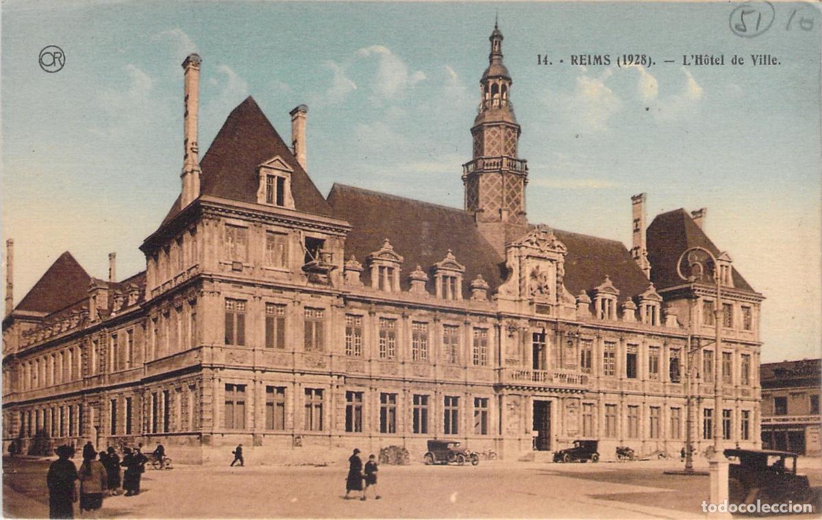 Postais: Postal de Reims, Ayuntamiento - H&ocirc;tel de Ville